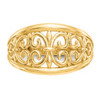 14K Fleur-De-Lis Tapered Ring