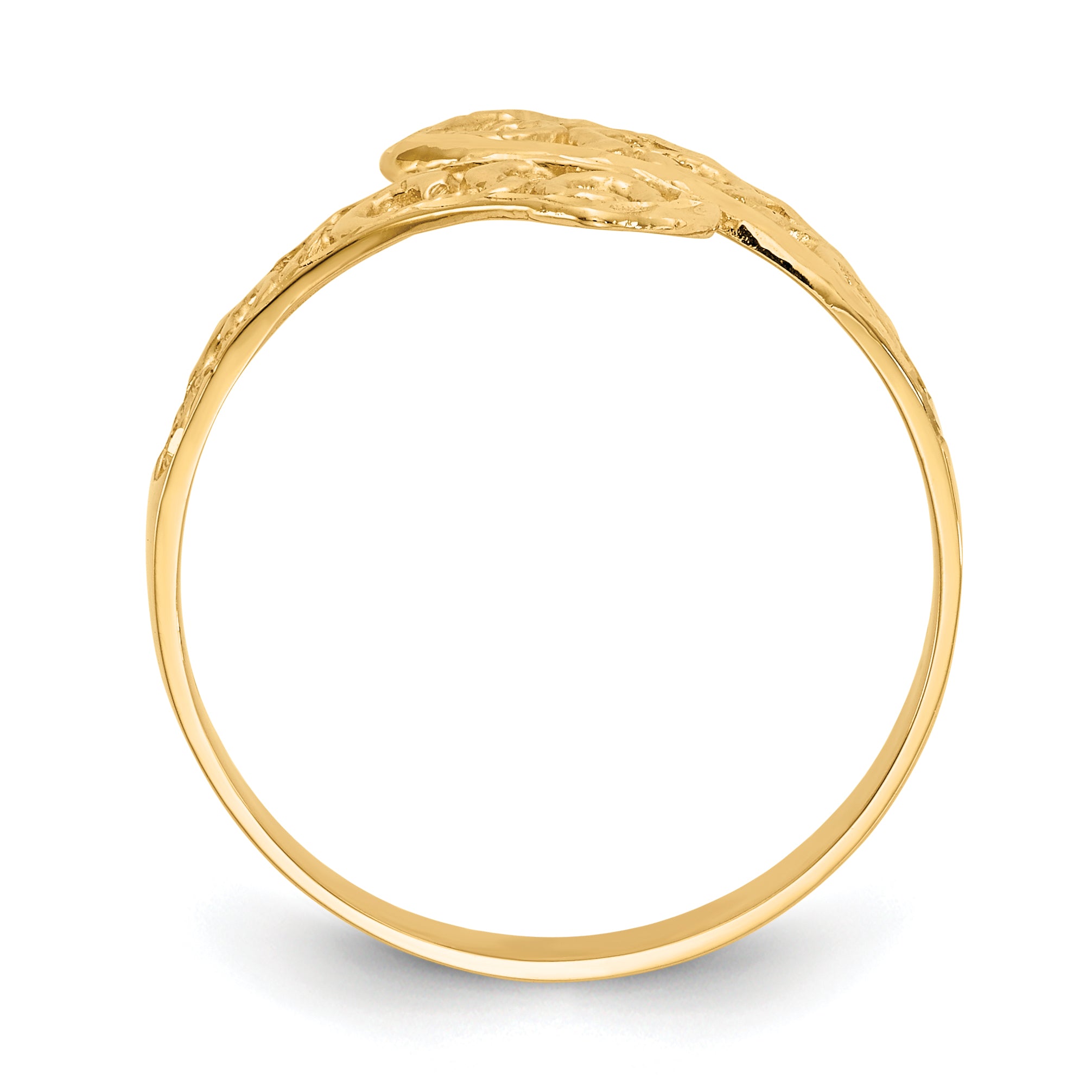 14K By-pass Lace Diamond-cut Ring Secondary image