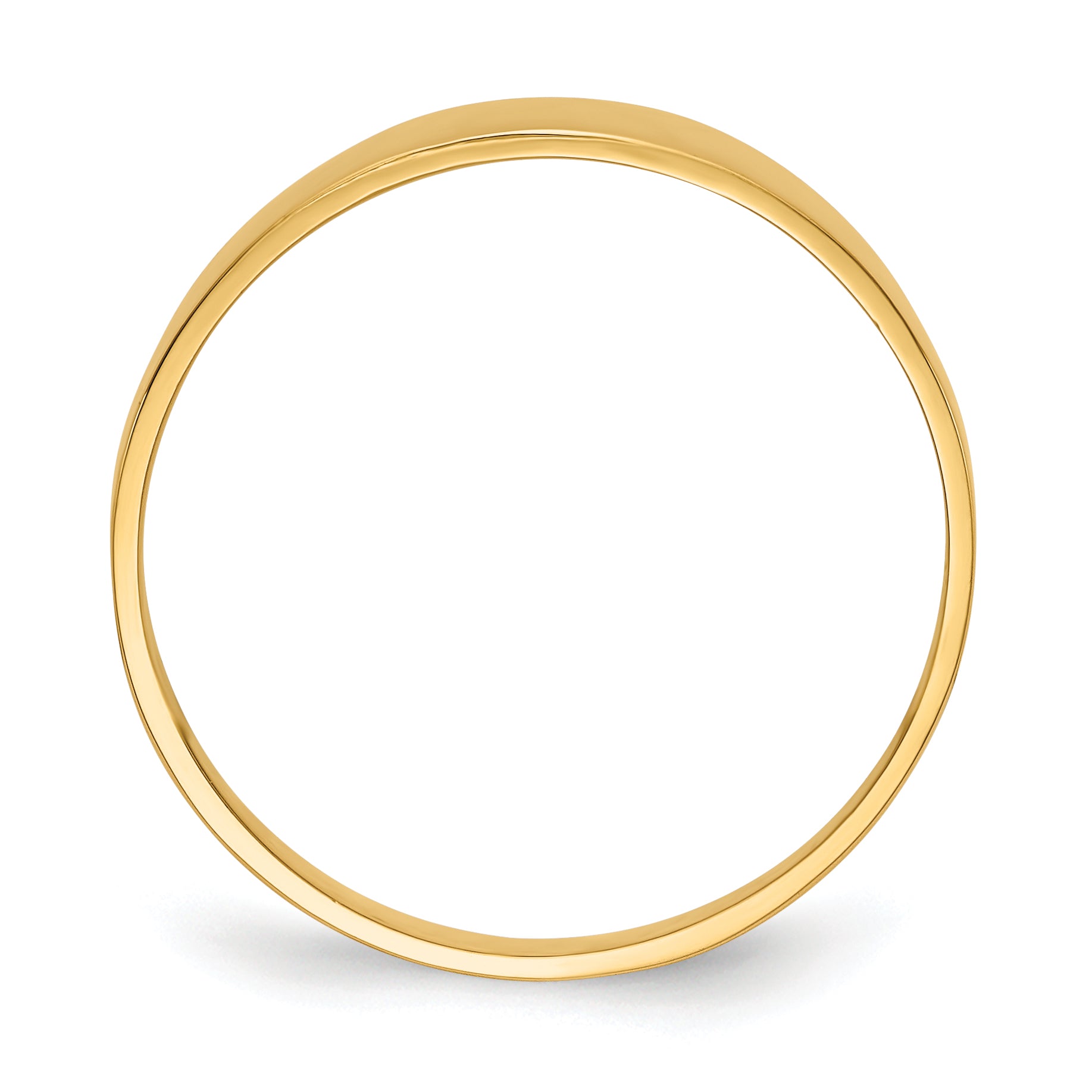 14K 3-6mm Flat-top Tapered Cigar Band Ring Secondary image