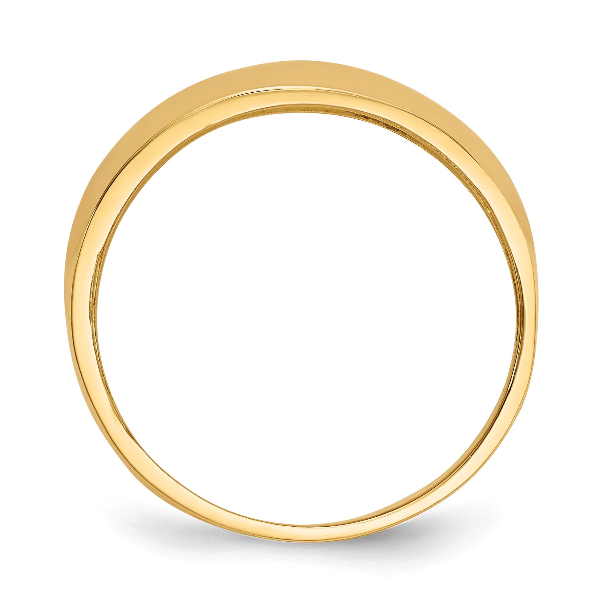 14K Ridge-edged Dome Ring Secondary image