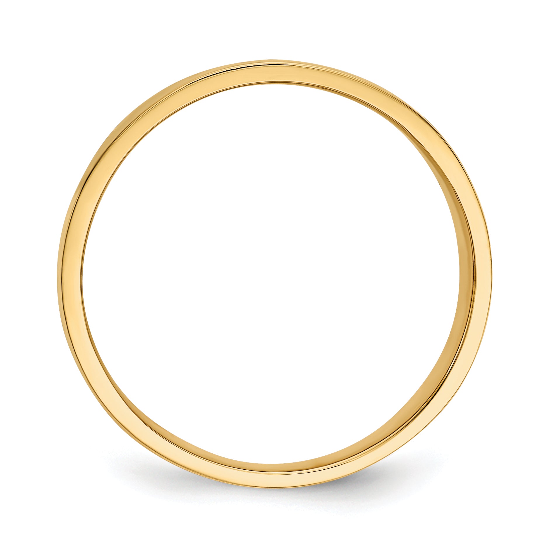 14K 15mm Flat-top Tapered Cigar Band Ring Secondary image