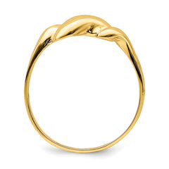 14K Curl-top Dome Ring - 6