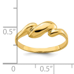 14K Curl-top Dome Ring