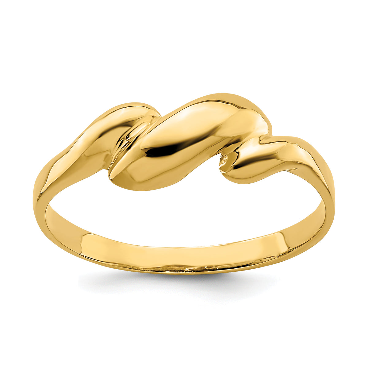 14K Curl-top Dome Ring