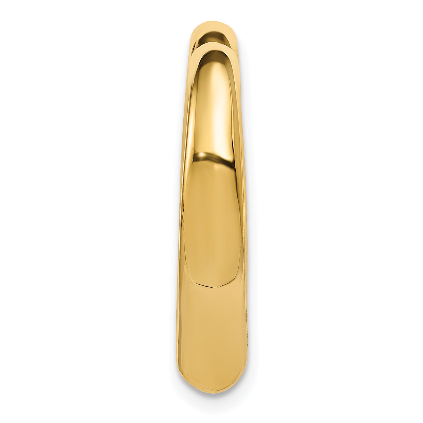 14K Gold Polished Heart Chain Slide Pendant with 3D Design Secondary image