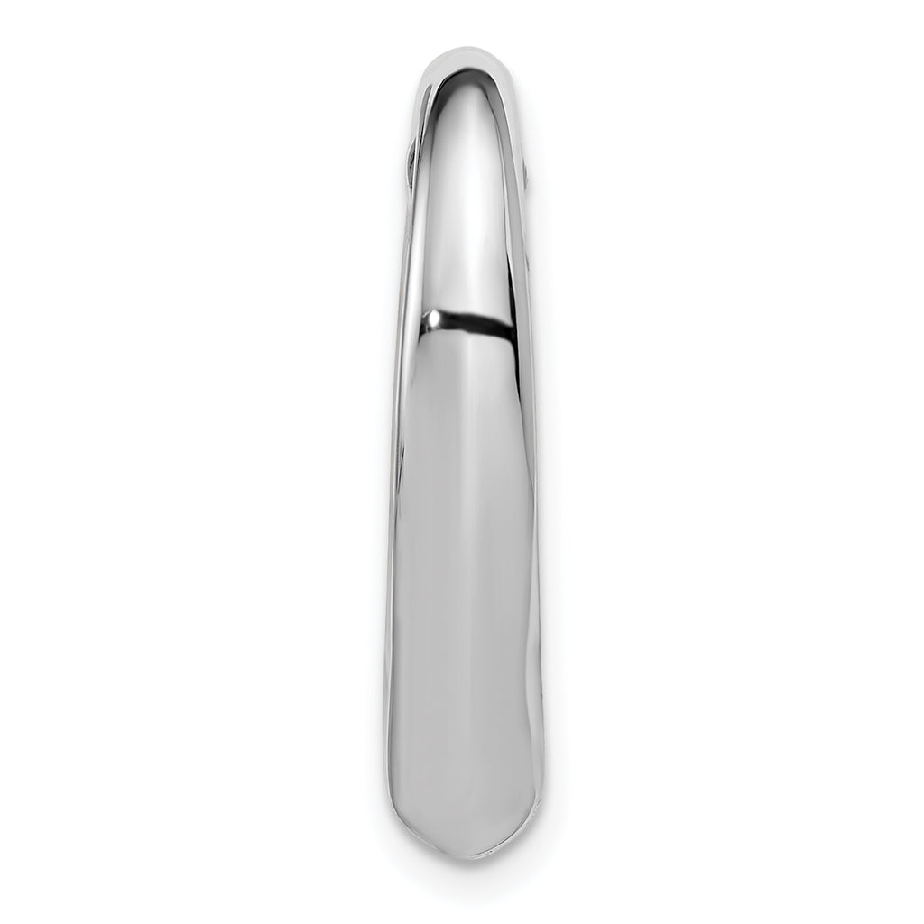 14k White Gold Heart Slide Pendant with 3D Polished Finish