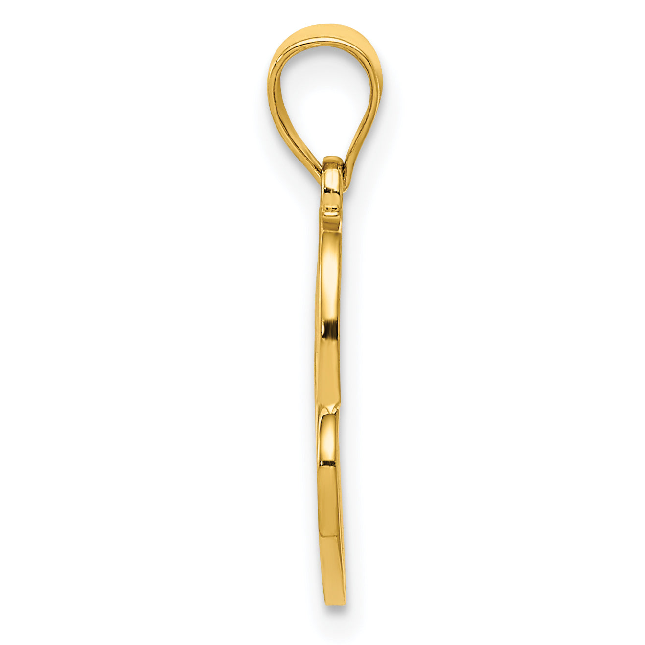 14K Gold Double Heart Pendant with Polished Finish for Elegant Style Secondary image
