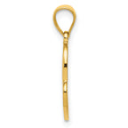 14K Gold Double Heart Pendant with Polished Finish for Elegant Style