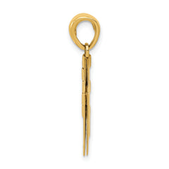 14K Two-Tone Gold Sweetheart Book Charm with 3D Movable Design