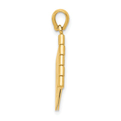 14K Two-Tone Gold Moveable Dearest Mom Book Pendant  Elegant Themed Charm