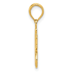 14K Gold #1 Great Grandmother Charm Solid Casted Design