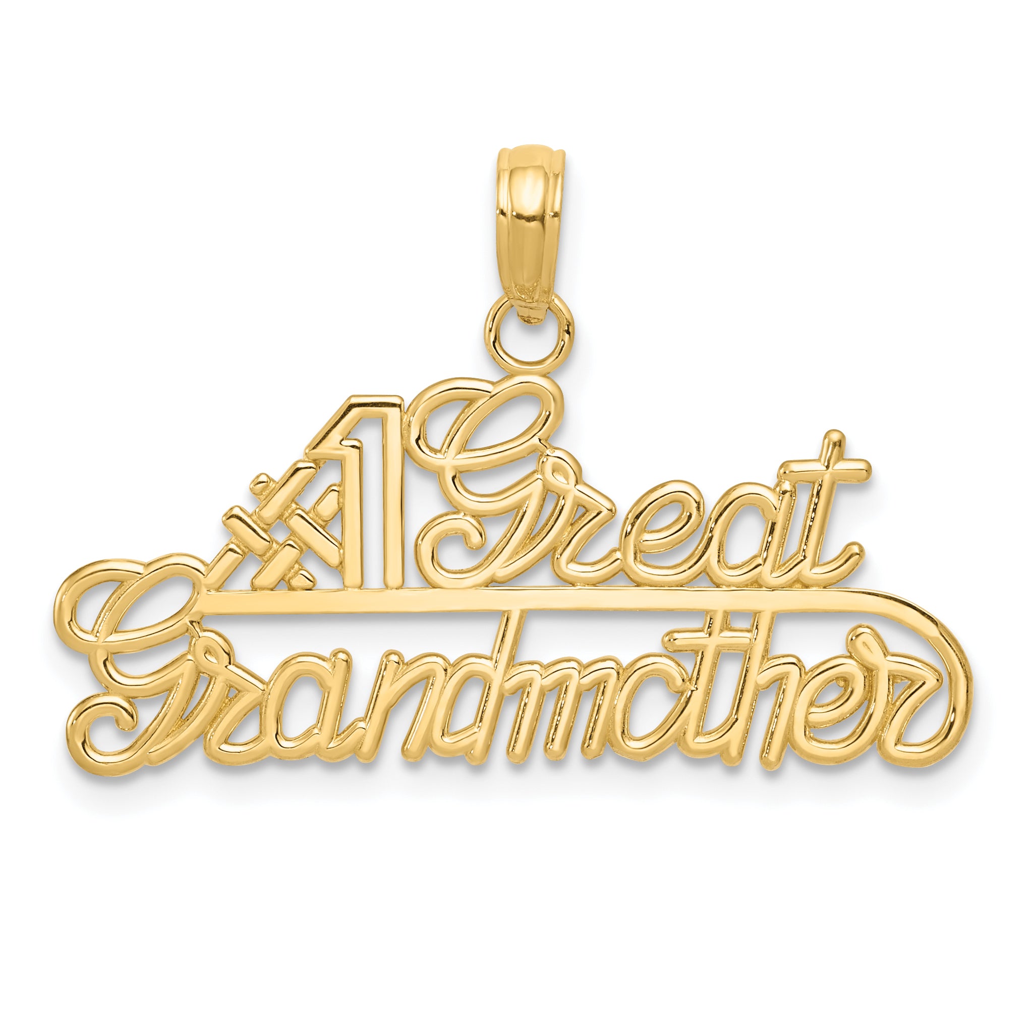 14k #1 GREAT GRANDMOTHER Charm Main image