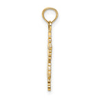 14K Gold Snowflake Charm with Polished Finish, Elegant Winter Design
