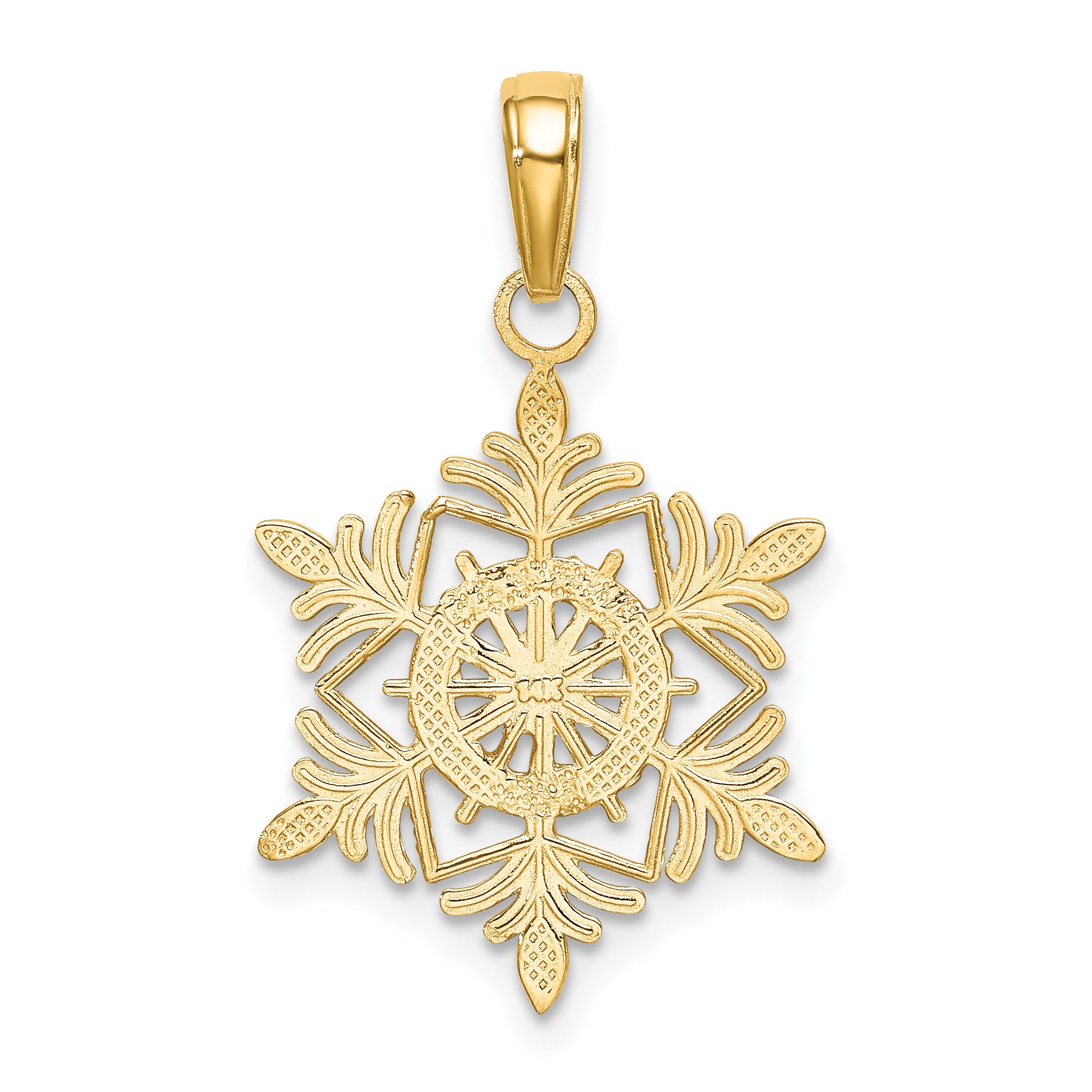 14k Snowflake Pendant