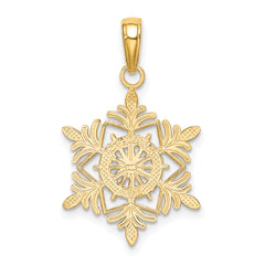 14k Snowflake Pendant