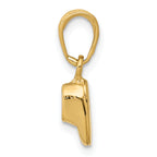 14K Gold 3D Baby Shoe Charm Solid Casted Elegant Pendant