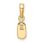 14K Gold 3D Baby Shoe Charm Solid Casted Elegant Pendant