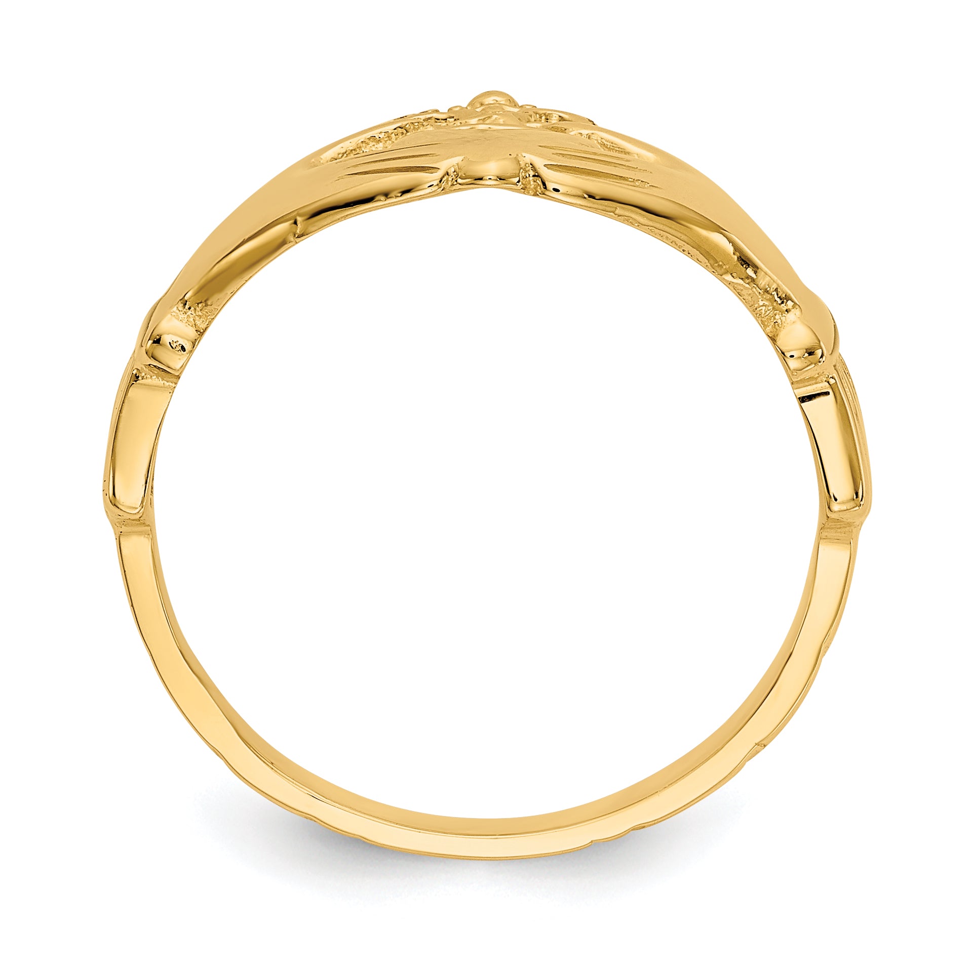 14k Polished Claddagh Ring Secondary image
