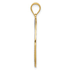14K Gold Rhodium Tree of Life Pendant with Filigree Design