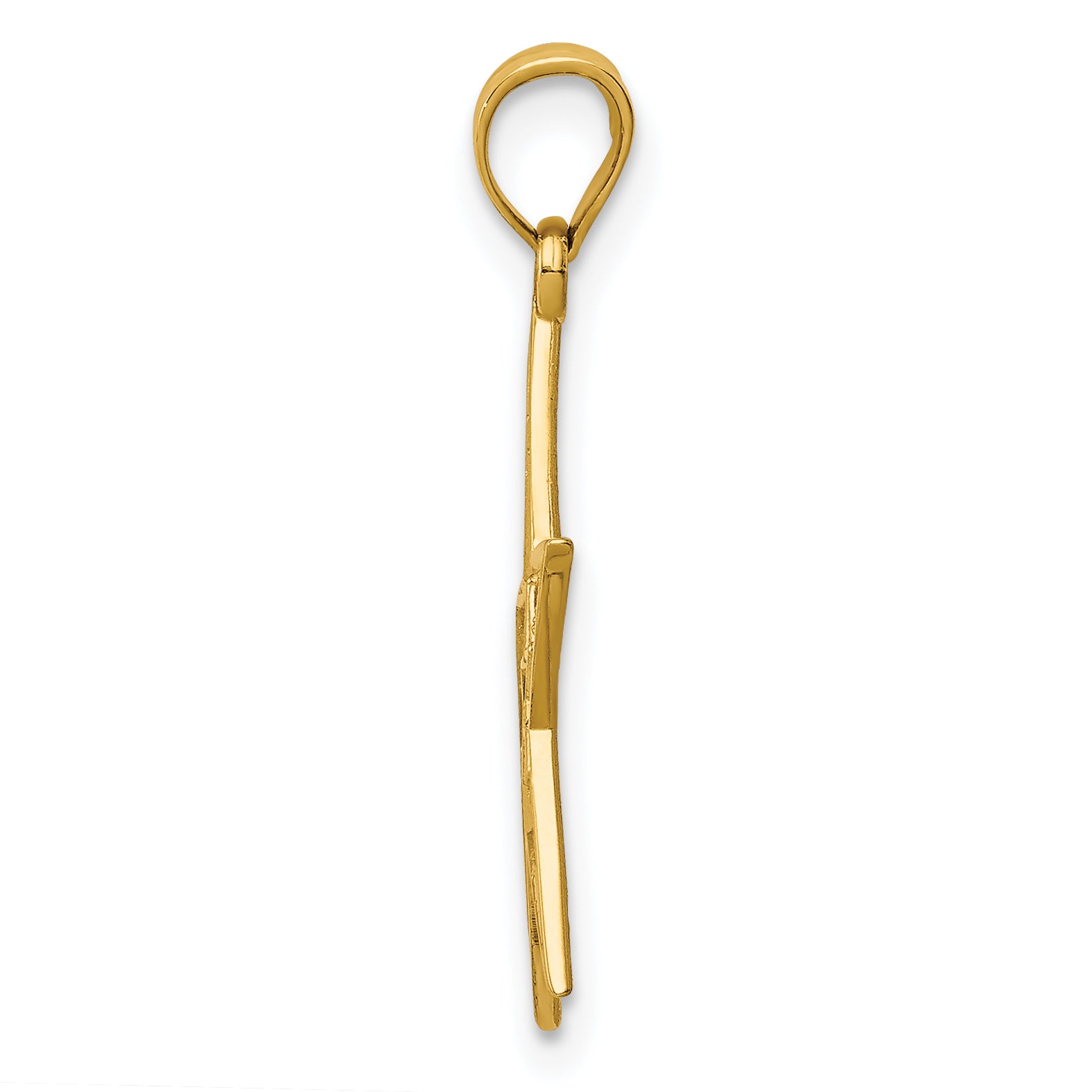 14K Gold Filigree Star Pendant with Polished Finish  Elegant and Timeless Design