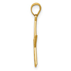 14K Gold Filigree Star Pendant with Polished Finish  Elegant and Timeless Design