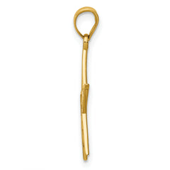 14K Gold Filigree Star Pendant with Polished Finish  Elegant and Timeless Design