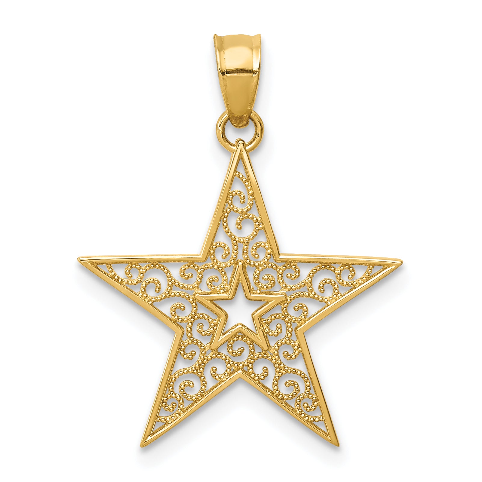 14k Filigree Star Pendant Main image