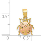 14K Two-Tone Gold Ladybug Pendant with Polished & Brushed Finish