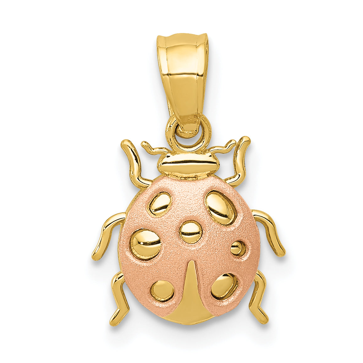 14k Two Tone Ladybug Pendant Main image