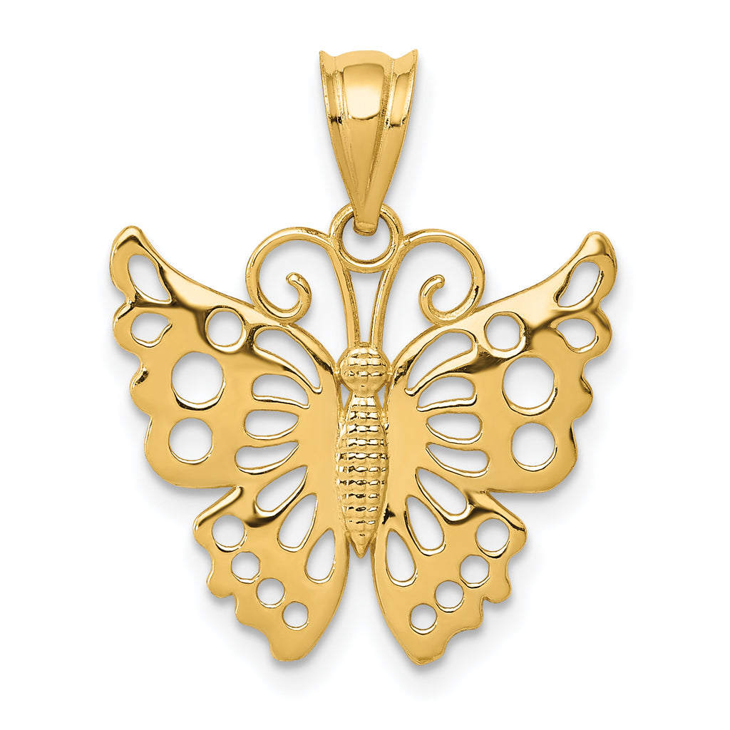 14k Butterfly Pendant