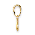 14K Gold Polished Filigree Butterfly Charm Elegant Cast Design