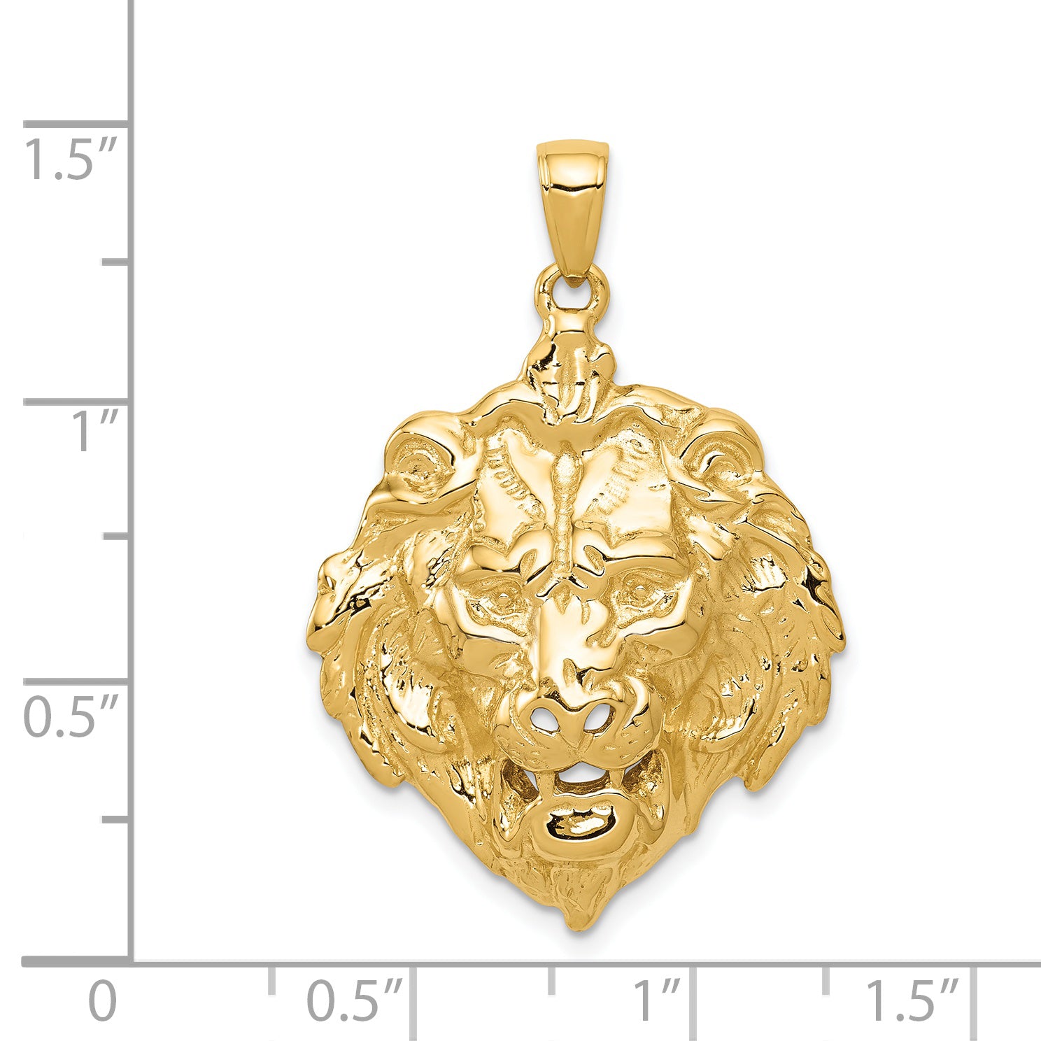 14K Gold Lion Pendant for Men  Bold, Solid Cast, Themed Design