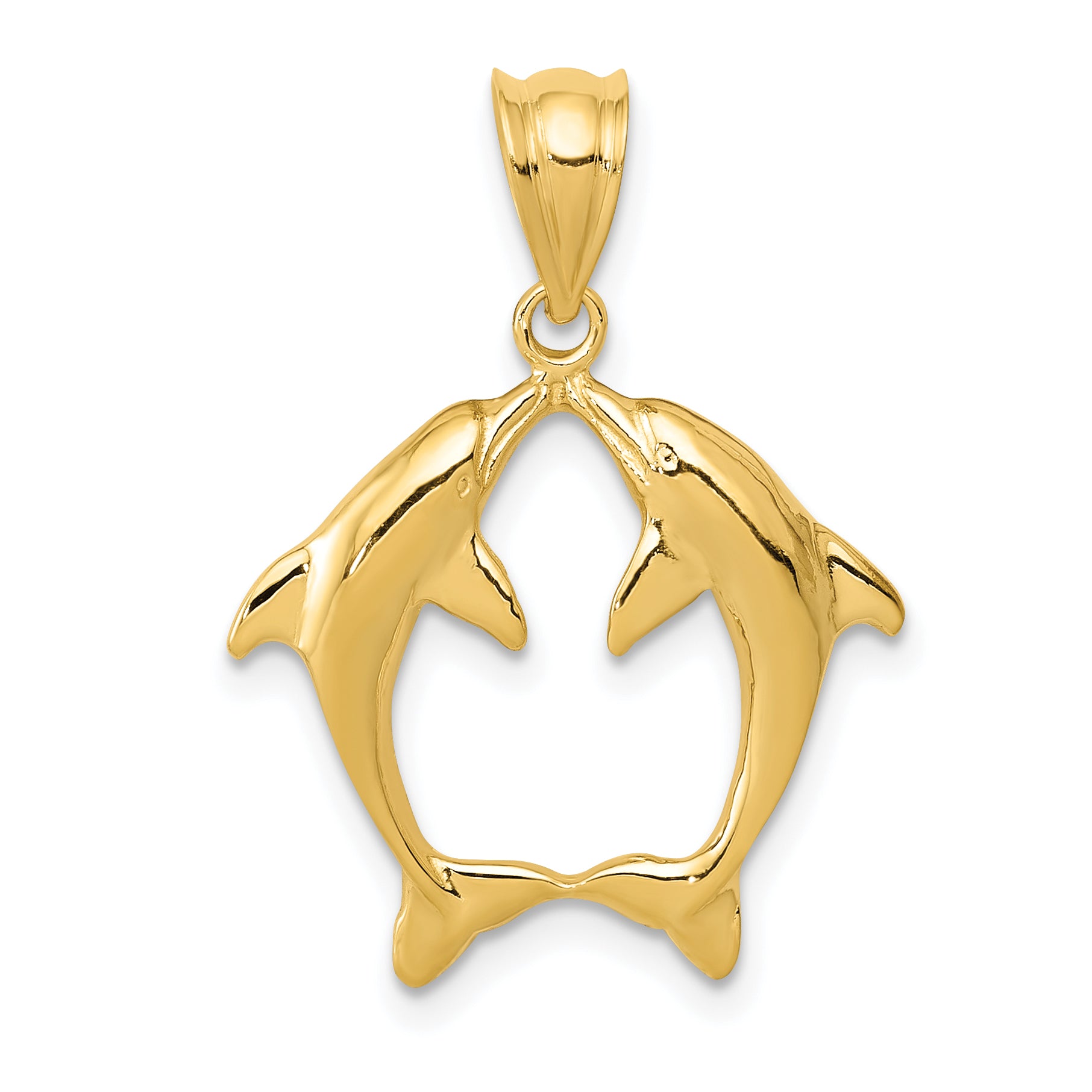 14k Two Dolphins Pendant Main image