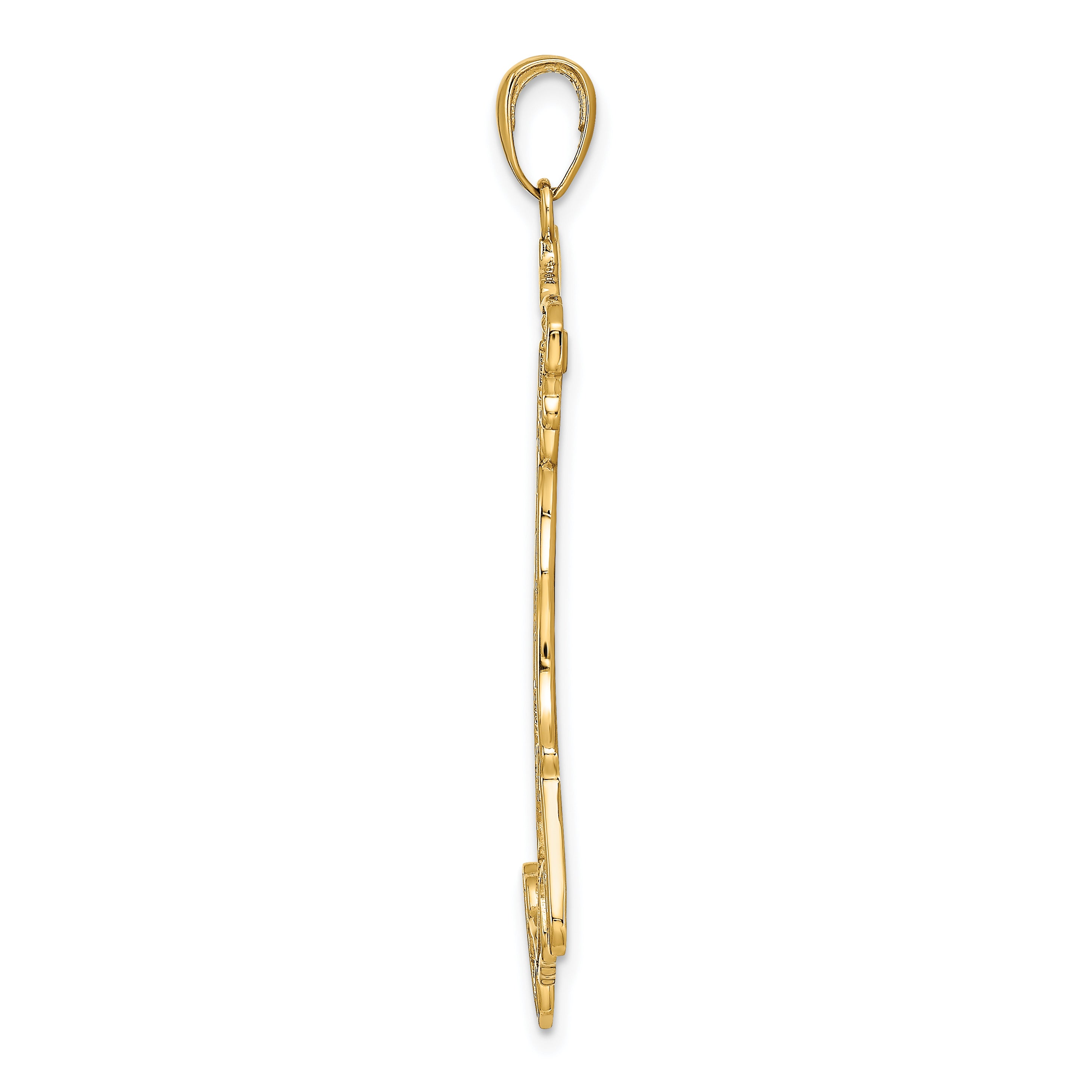 14K Gold Italy Map Pendant Solid Casted Design by Sophia Jewelers