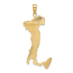 14K Gold Italy Map Pendant Solid Casted Design by Sophia Jewelers