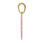 14K Gold RN Registered Nurse Heart Pendant with Polished Finish