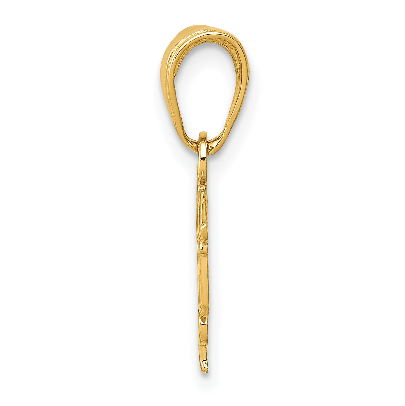 14K Gold LPN Symbol Pendant with Polished Finish Elegance Secondary image