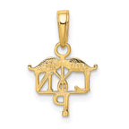14K Gold LPN Symbol Pendant with Polished Finish Elegance