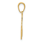 14K Gold Comb and Scissors Charm with Polished Finish Solid