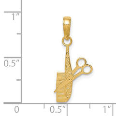 14k Comb and Scissors Charm