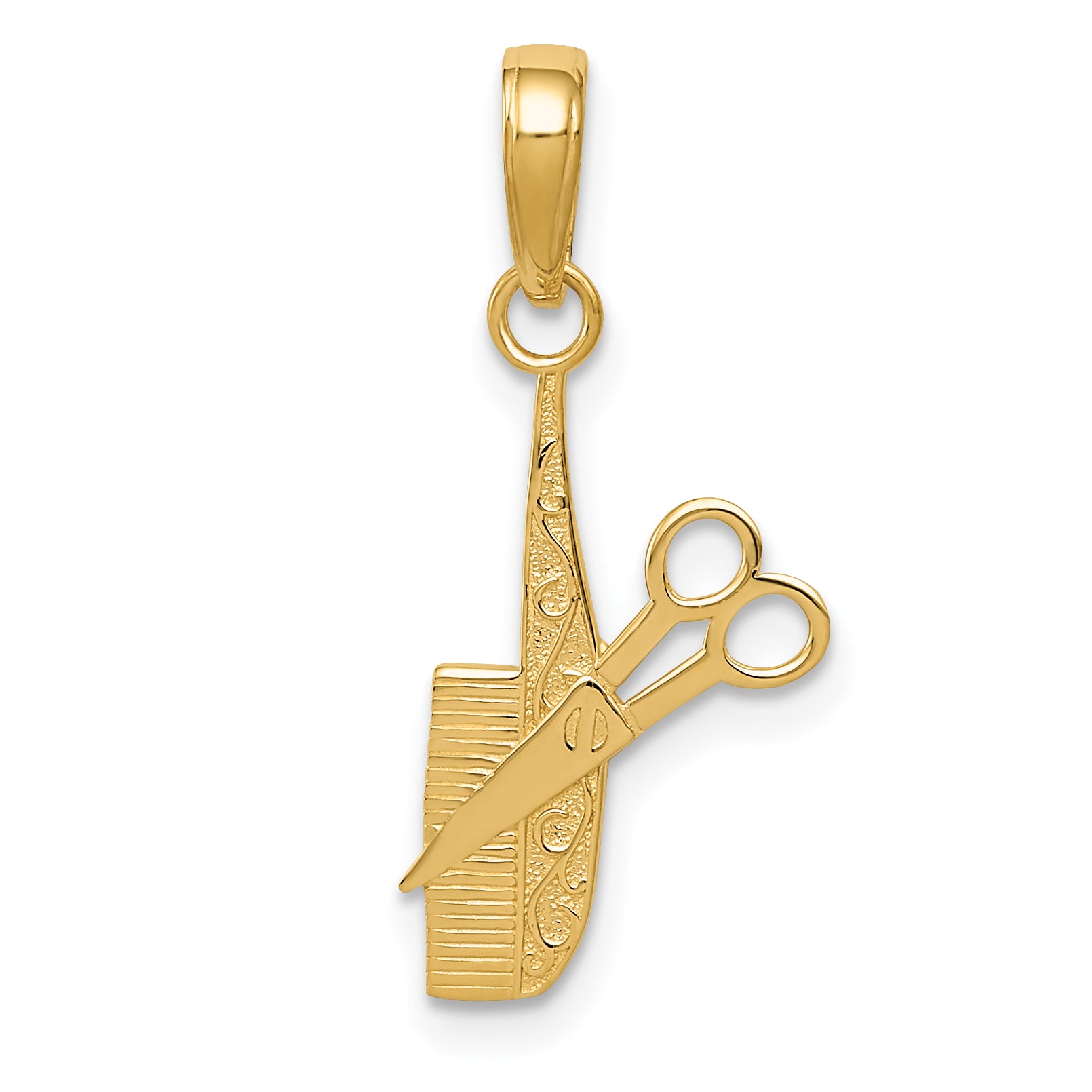 14k Comb and Scissors Charm Main image