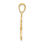 14K Gold Enameled Ballet Slippers Charm with Pink Accents  Elegant, Polished Finish
