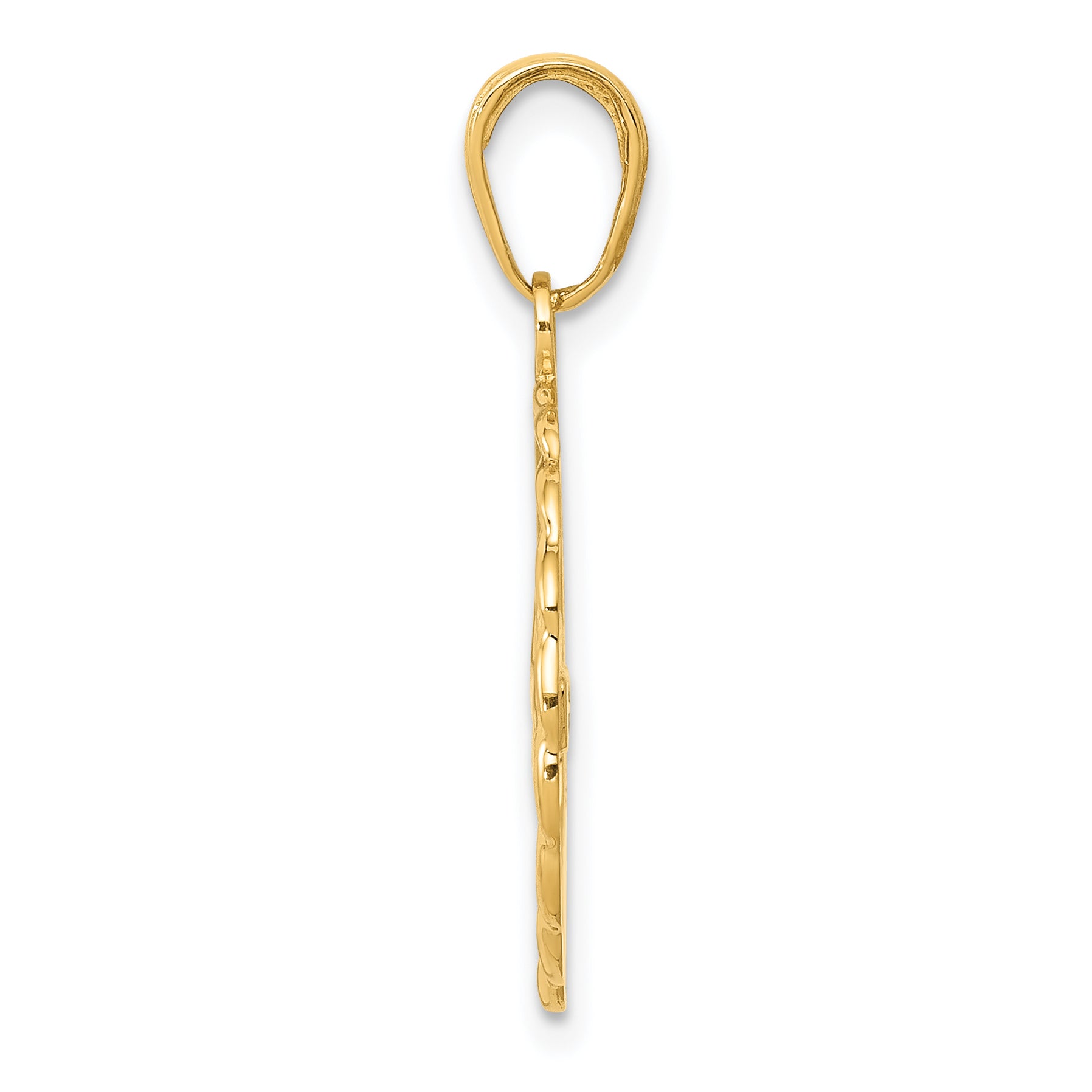 14K Gold Swimming Charm with Polished Finish and Open-Back Design  Elegant and Timeless Secondary image