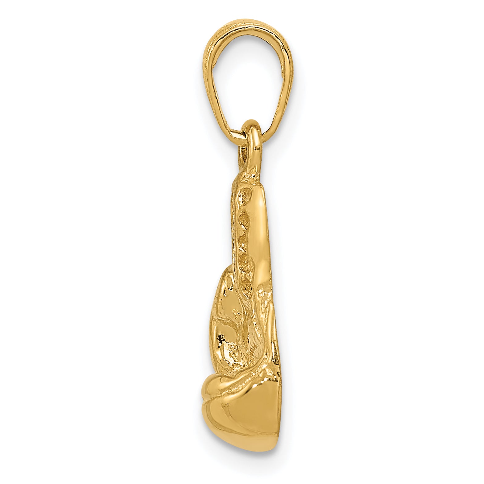 14K Gold Polished Boxing Glove Charm for Men Symbol of Strength and Style Secondary image