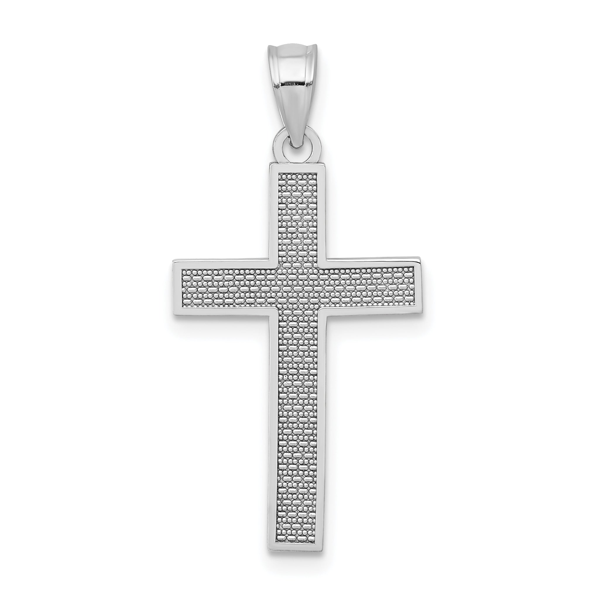 14K White Gold Cross Pendant Main image