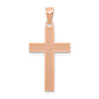 14K Rose Gold Cross Pendant