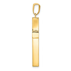 14K Gold Hollow Cross Pendant with Polished Finish  Elegant and Timeless Design by Sophia Jewelers