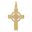 14k Diamond-cut Celtic Cross Pendant