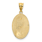 14K Two-Tone Lady Guadalupe Pendant with White Rhodium Polished Finish