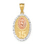 14K Two-tone w/White Rhodium Lady Guadalupe 15 Pendant